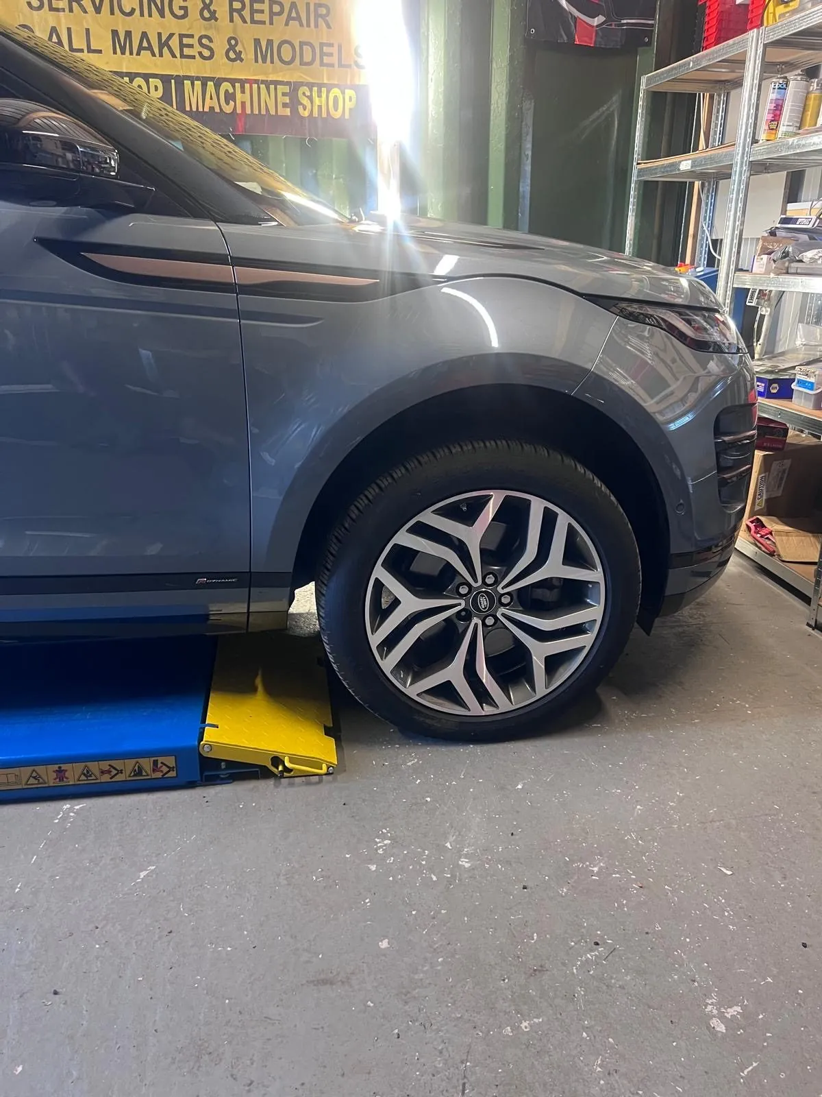 Range Rover Evoque in the workshop